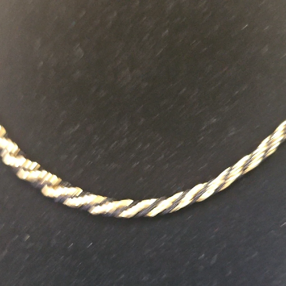 Trifari Twisted  Gold and Black Rope Necklace and Bracelet Set